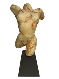 Jeff Hall Contemporary Artist Dream Fragment Ceramic Sculpture Of Dancing Nude On Stand