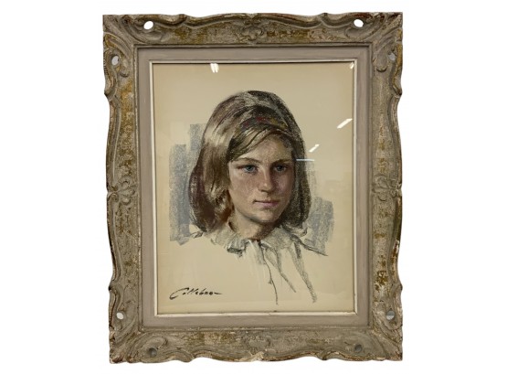 Jack Callahan Pastel Portrait Of A Girl