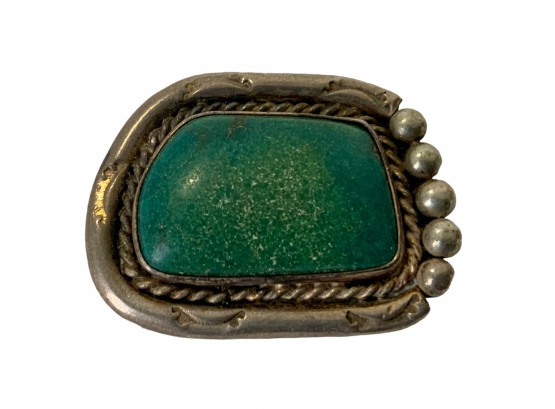 Sterling And Turquoise Pin Native American