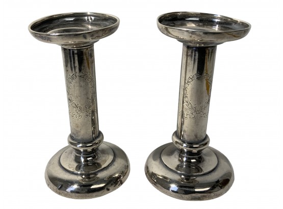 Pair Of All Sterling Candlesticks