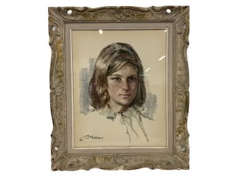 Jack Callahan Pastel Portrait Of A Girl