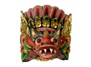 Painted Indonesian Hanging Mask