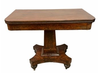 Antique Veneer Fold Out Card Table