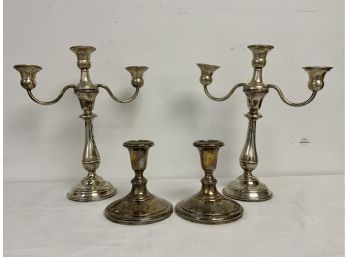 Weighted Sterling Candle Holders Lot