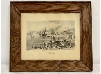 Antique New Orleans Lithograph By D G Thompson