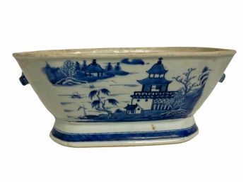 Antique Chinese Canton Blue Tureen