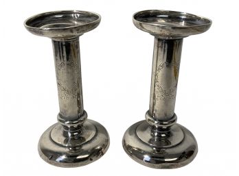 Pair Of All Sterling Candlesticks