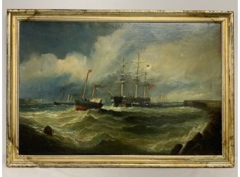 Oil Painting On Canvas Signed By J. Wallace (b 1841)