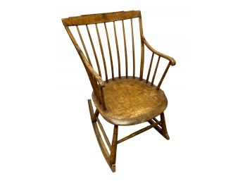 18th Century Antique Comb Back Windsor Rocking Chair
