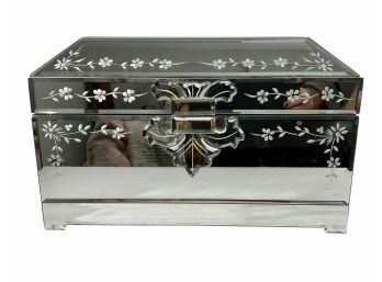 Vintage Mirrored Kitschy Jewelry Box
