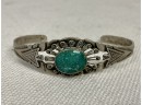 Sterling And Turquoise Native American Cuff Bracelet B