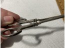 Dainty Pair Of Antique Sewing Scissors Sterling Handle