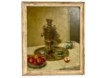 Large Antique Oil Painting Still Life
