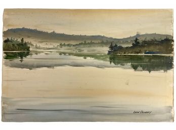 Signed Leon Phinney (1924-1999 Watercolor Landscape