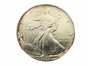 1 Oz Fine Silver One Dollar Walking Liberty 1986