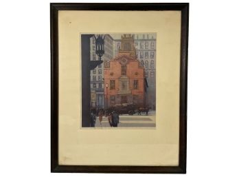 Louis Novak The Old State House Signed Print