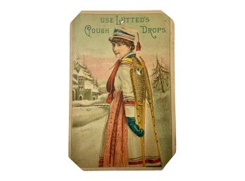 Antique Advertising Card Lutteds Cough Drops