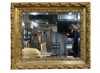 Large Antique Gold Gilt Mirror