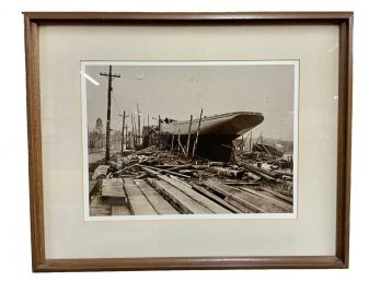 Print Of Antique Shipbuilding Sepia Photo Essex County MA
