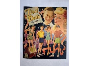 8 Vintage (1944) First Date Paper Dolls: Unused And Complete