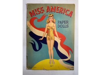 1941 Vintage Miss America And Her Attendants Paper Dolls: Complete And Unused