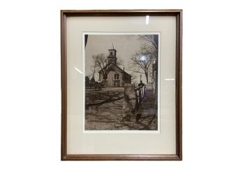 Print Of Antique Sepia Tone Photo Essex County Church Or Meeting House