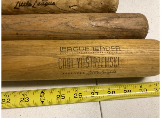 5 Vintage Little League Baseball Bats Yaz, Carter, Yount, Crakerjack Etc
