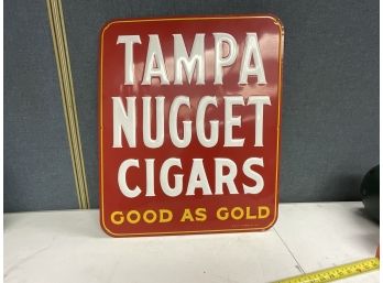 Vintage Tampa Nugget Cigars Metal Sign