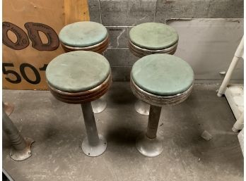 4 Vintage / Antique Soda Pop Fountain Stools