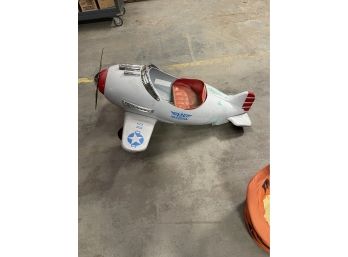 Metal Airplane Pedal Toy Needs Work Propellor Spins As Pedals Pump