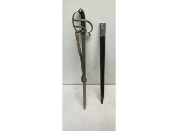 US Civil War Sword With Leather Sheath 29