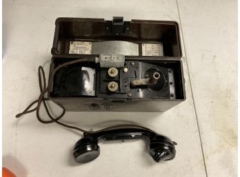 Rare 1940 Model 0194 Hagenuk German WWII Field Telephone