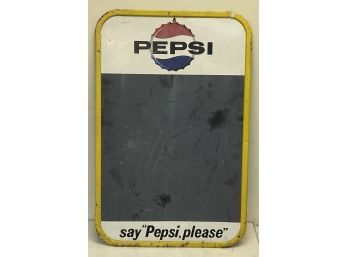 Vintage 1964 Pepsi Diner Metal Menu Board