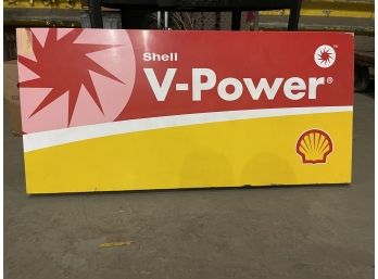 Shell Oil V-Power Metal Sign