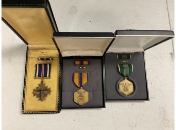 3 WWII US Military Service Medals In Original  Boxes