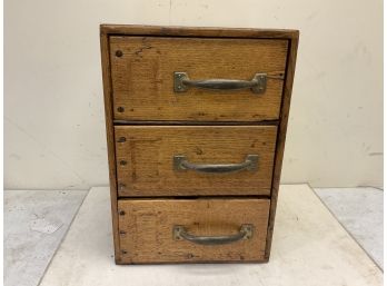Antique Industrial  Oak Whatnot Box