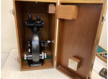 Vintage Cook Troughton & Simms Stereo Microscope And Case