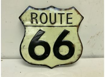 Route 66 Metal Badge Sign
