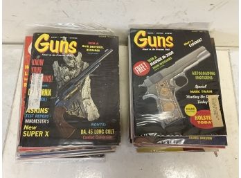 Stack Of 36 Vintage Guns, Sporting Magazines 1960s & 70s Lot B