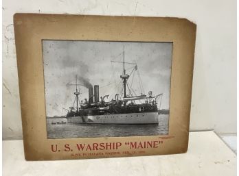 Souvenir Photo Of The Battleship Maine