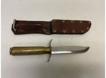 Theater Made Trench Art Combat Knife & Sheath