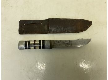 WWII Theater Made Combat Knife Lucite And Aluminum Handle