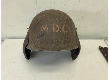 WWII Navy MDC Flocker Helmet As Found