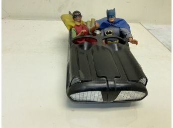 1974 Batman & Robin Mego Toy Figures With Batmobile