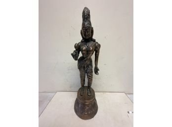 Bronze Coated Thai Deity Statue 21.5 Tall