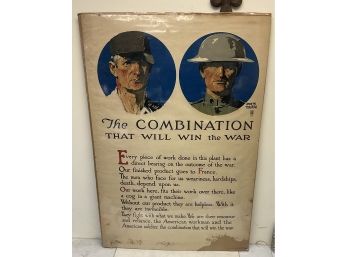 WWI Work Ethic Winning Combination War Poster