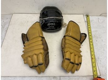 Phil Esposito Endorsed Hockey Gloves And Helmet