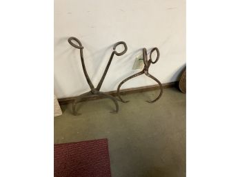 2 Pair Of Large Antique Ice Tongs