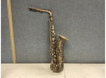 Antique Silver-Plate Saxophone