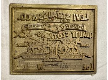 Vintage/Antique Brass Levi Strauss Leather Tooling? Stamp